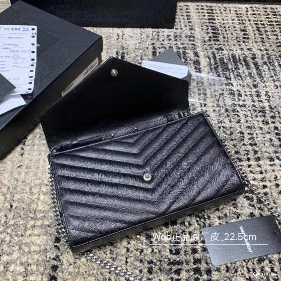 CASSANDRE YSL MATELASSÉ WALLET CHAIN 0823
